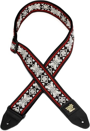 Ernie Ball Jacquard-Gitarrengurt - Blackjack Red