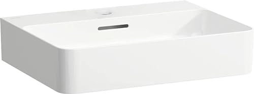 Laufen VAL Aufsatzwaschtisch, 1 Hahnloch, mit Überlauf, US geschl. 550x420, weiß, Farbe: Weiß - H8162820001041