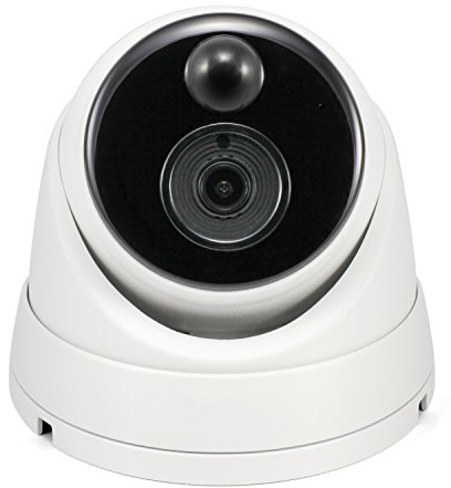 Swann Add-On NVR Dome Security Camera with PoE connection, 4K Ultra HD Video, Indoor or Outdoor, Night Vision, Heat Motion Detection, Face Recognition, Audio Capture