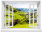 Wandtattoo - Fenster mit Aussicht auf Schwarzwald 80 x 62 cm – Wandsticker