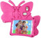 Tading Funda Infantil para Samsung Galaxy Tab A7 Lite, a Prueba de Golpes, Ligera, Funda Protectora para Samsung Galaxy Tab A7 Lite 2021 de 8.7 Pulgadas (SM-T225/T220), Bonita Mariposa, Rosa Intenso