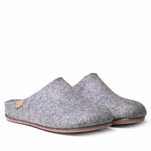 TONI PONS Chaussons de Maison pour Hommes en Feutre recyclé - Neo-FR Gris, 47 EU.