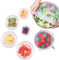 Smart Baking 6-pack Reusable Silicone Stretch Food Storage Lids - Stretchy Seals for Bowls, Jars & Containers, BPA-Free