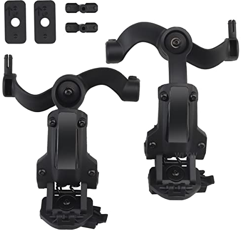 Multi-Angle Rotation Tactical Helm Rail Adapter Für Taktische Headset Fit OPS Core ARC Und Team Wendy M-LOK Rail,Schwarz