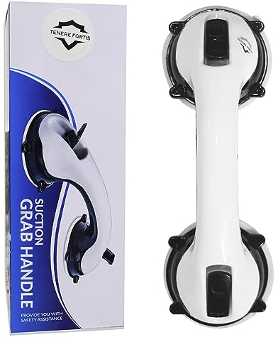 Tenere Fortis Suction Bathroom Grab Rails, Hand Rail for Old Age, Portable Safety Handle with Suction Cup Fitting, No Fixings Needed for Washroom (Pack of 1), T001