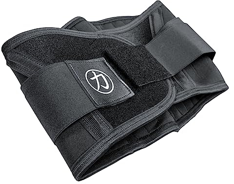 Strength Shop 7mm Neopren Rückenbandage mit Gürtelschlaufen, Gr. XL, atmungsaktiver & wärmender Rückenstützgürtel mit elastischem Gummi-Klettband, unterstützt & entlastet im Training u. Alltag