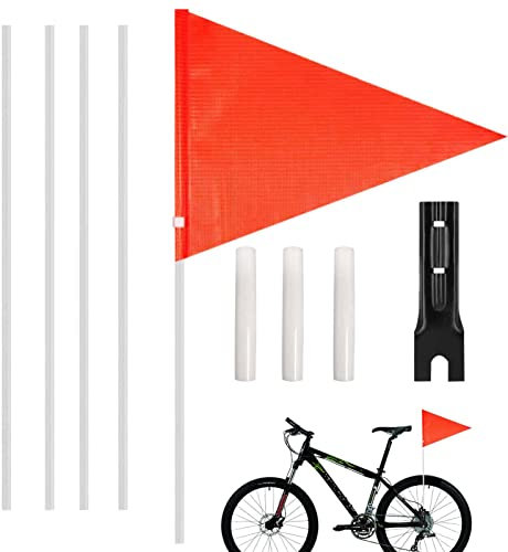 Anloximt Fahrrad-Sicherheitsfahne | Bunte und reißfeste Sicherheitsflagge - Einfach aufzustellende Fahrrad-Sicherheitsfahne für Fahrrad, Anhänger, Roller oder Go-Kart