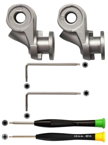 iParto Left + Right Set Metal Hinge Swivel Shaft Replacement Compatible with QC35 Bose QuietComfort 35 II/QC35 I/QC45/QC25 Headphones with Tools Silver