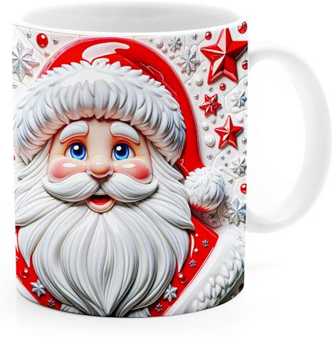 SpecialMe® Tasse Weihnachten 3D-Grafik Illusion Wintermotive XMAS kleines weiss standard