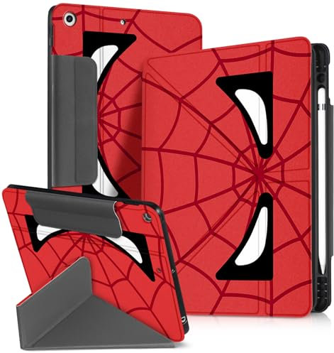Miss Adola Schutzhülle für iPad 9. / 8. / 7. Generation (10,2 Zoll), mit Stifthalter, für Jungen, Mädchen, Damen, Herren, niedlich, Cartoon, Anime, cool, lustig, Ständer, Tablet-Hülle für Apple iPad