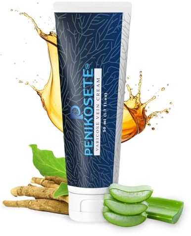 Penikosete Varicose Veins Care | Natural Ayurvedic Cream for Legs with Ashwagandha | Spider Vein Removal Cream for Improved Circulation & Relief from Heavy Fatigued Legs | Non-Sticky