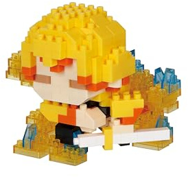 nanoblock - Demon Slayer Kimetsu no Yaiba - Zenitsu Agatsuma (Donnatmung), Character Collection Series Building Kit