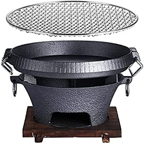 Feuerstelle im Freien, Holzkohlegrill, Gusseisen, Garten-Terrassenheizung, Feuerschale für BBQ, Camping, Picknick, A