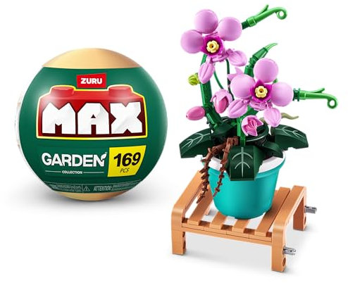 Collection de Briques de Construction Max Premium Garden (Phalaenopsis, 1 Capsule),(Jusqu’à 233 pièces, 6 à Collectionner).