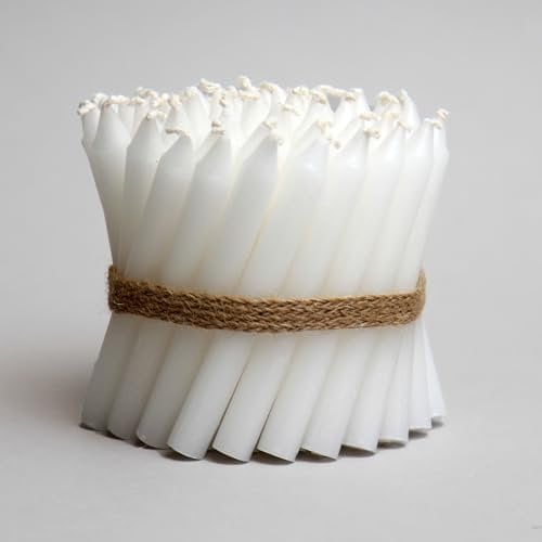 Box of 50 White Chime Candles – 4.5'' Christmas Tree Candles for Christingle, Pyramid, Festive Decor, Advent Celebrations, and Special Occasions