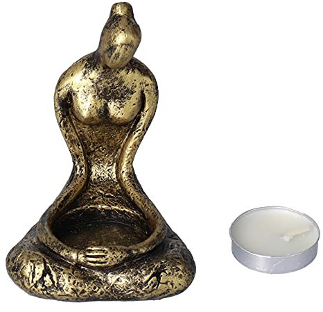 LetCart Engel Figur Yoga Figur, Einzigartiges Design Dual Funktion Engel Figur für Zuhause und Tränenraum, Harz Meditation Skulptur Yoga Pose Statue SCS-RC007-A1