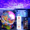 Star Projector, Rotatable Galaxy Projector for Bedroom, Dinosaur Egg Starry Night Light with Remote Control Bluetooth Speaker, Rainbow Colors