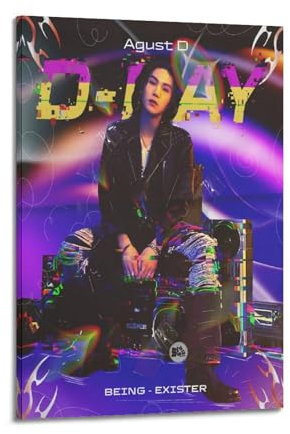Suga D-Day Agust D Poster, Rapper, Musik, signiert, limitierte Poster, Albumcover, Poster, Leinwand, Wandkunst, Raum, ästhetische Poster, Musik, Klassenzimmer, Schlafzimmer, Wanddekoration, Kunst, 20