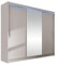 Mirjan24 Kleiderschrank Aston 250 mit Spiegel, Schwebetürenschrank, Schlafzimmerschrank, Schiebetürenschrank, Garderobe, Schlafzimmer (Cashmere, mit RGB LED Beleuchtung)