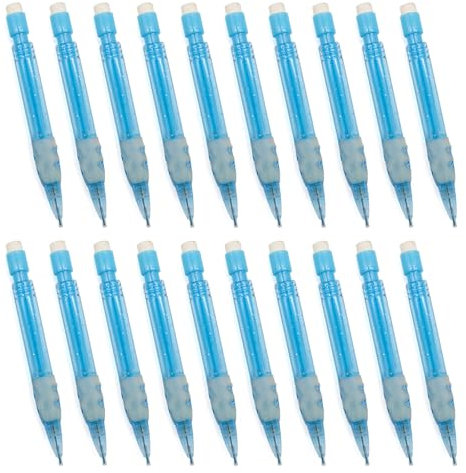 LUOFENG Lot de 20 petits porte-mines 0,7 mm courts et automatiques avec petite gomme pour écrire, dessiner, esquisser