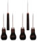 6 Pcs Tool Wooden Handle Sewing Tailors Awl Tool Gourd Shape Awl Professional Tool Punch Sharp for Leather for Sewing Crafting Leather Perforating Needle Removal