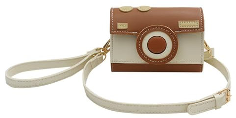 ZBIianxer Women Camera Shoulder Bag Small Square Bag Fashion Handbag Contrasting Colors Crossbody Bag PU Leather Bag