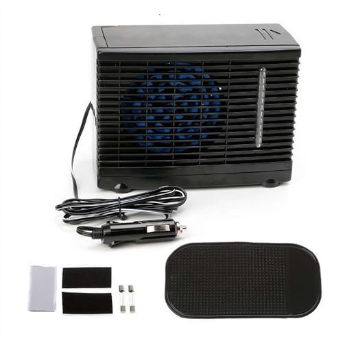 MUMQAQ 12V Car Air Conditioner Fan, Portable Car Cooling Fan, Blow Cold Air with Cigarette Lighter Plug in Universal Fit for Vehicles Truck RV SUV Boat