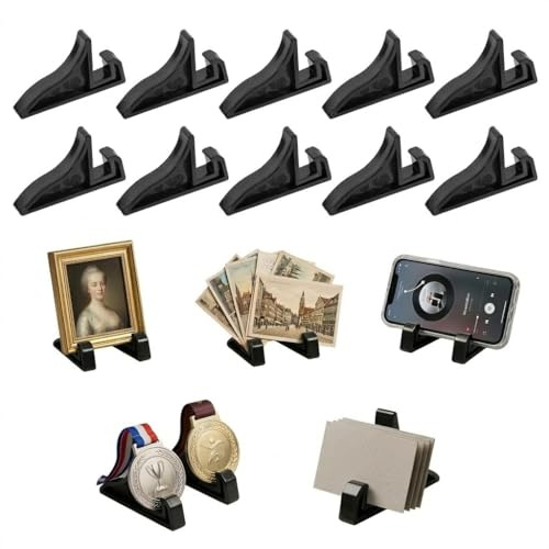 Healifty Support De Cadre Photo Base De Cadre Photo pour Présenter Certificat Téléphone Portable Peinture 10 Pièces pour Bureau Maison Vitrine Et Exposition