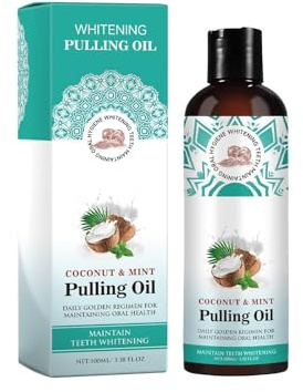 Aufhellendes Kokosöl Mundspülung mit,Mundziehöl mit Kokosnuss & Pfefferminzöl Aufhellendes Öl Mundspülungg Mitt Ölziehen,Kokosöll Mundspülungg