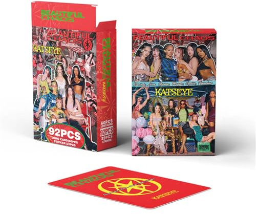 32PC katseye Stickers+60PC Lomo katseye Photocards Album Gabriela for Fans Collection Decor B01
