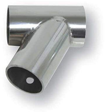 Raccord inox en T 60° pour tube ø25mm