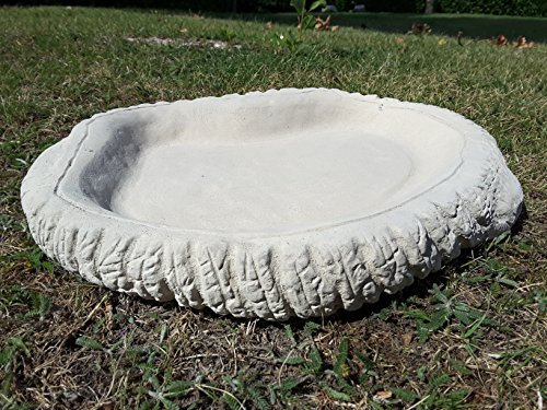 neilsstonecraft Stone Bird Bath Bowl (o Log)