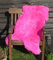 Felltrade Merino Schaffell Lammfell Fell echt groß 120-130 cm pink ökologische Gerbung