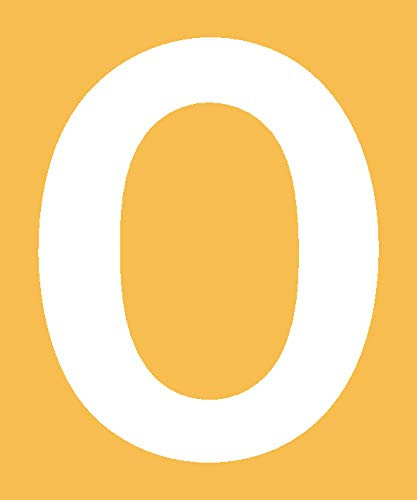 Ziffer 0, selbstklebend aus HartPlastic, für innen und außen, seewasserfest (50mm, weiß)