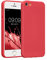 kwmobile Hülle kompatibel mit Apple iPhone SE (1.Gen 2016) / iPhone 5 / iPhone 5S Hülle - weiches TPU Silikon Case - Cover geeignet für kabelloses Laden - Neon Rot