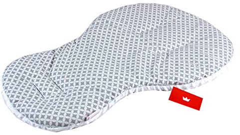 BABYLUX Kinderwagen SITZAUFLAGE Kissen Gurtschoner f. Buggy Autoschale Einlage (2. Weiß + Maroko, 2 Tlg Sitzauflage + Kissen)