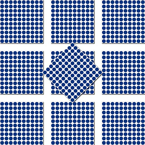 1000 Klebepunkte 10mm selbstklebend farbige Punkt Aufkleber PVC Deko Folie Etiketten Inventur (blau)