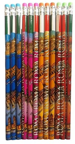 ICT Set 12 Matita Matite Souvenir Italia Roma Ricordo Viaggio Italy 4582