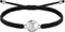 J.Endéar Bracelet Femme Fille Lettre Initiale T Argent 925 Filigrane Cordon Bijoux Personnalisé Nom Chanceux Anniversaire Communion Cadeau Fait Main, Noir