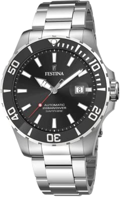 Festina Uhr Für Herren F20531/4 Automatik Silber Edelstahl Case SilberEdelstahl Band
