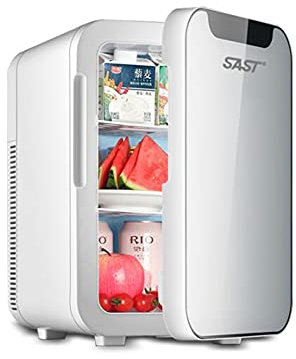 XIAOLIN Mini Fridge 20L/ Can Portable Car Refrigerator& Warmer For Drinks, Cosmetics/Makeup/Skincare, AC/DC Power, For Bedroom, Home, Caravan, Car