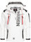 Geographical Norway Techno Men - Kapuzen-Softshelljacke Mann Wasserdicht - Outdoor Mantel Tactical Widerstandsfähig Windbreaker Jacket - Wandern Ski Herbst Winter Frühling (weiß Rot XL)