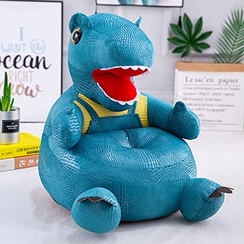 DTLEO Sessel Schlafsofa Kinder Kissen Sofa Komfort Sessel Tier Sofa Sitz Dinosaurier Stützsitz Lernen Sitzen Weichen Stuhl,Blau