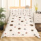 Homemissing Niedlich Igel Bettwäsche Set 135x200cm Kinder Kawaii Igel Pilzdruck Betten Set für Jungen Mädchen Karikatur Wild Tier Bettbezug Set Natur Thema Raumdeko