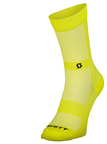 SCOTT Performance No Shortcuts Crew Fahrrad Socken gelb 2025: Größe: M (39-41)