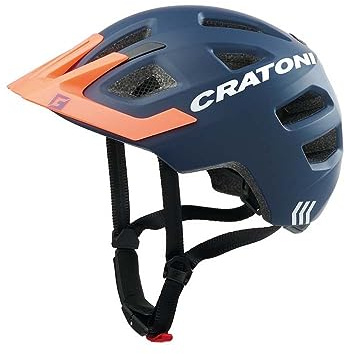 Cratoni Unisex – Erwachsene Maxster Pro Fahrradhelm, Blau/Orange, S