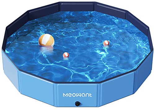 Piscina per Cani,XL:160 * 30cm,Piscina per Bambini Pieghevole PP Piscinetta per Cani Grandi Bagno per Cani Antiscivolo Resistente,Vasca da Bagno per Animali Domestici con 4 Patch di Riparazione