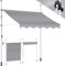 KESSER® Klemmmarkise mit Handkurbel Balkon | Balkonmarkise ohne Bohren | Markise UV-beständig höhenverstellbar & wasserabweisend | Sonnenschutz für Balkon Terrasse & Garten, Terrassenüberdachung 200cm