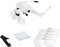 Ninyoon Lupa iluminadora con diadema de montaje en cabeza, 2 luces LED, visera de lupa para joyería con 5 gafas desmontables para leer joyas, relojes, reparación electrónica (no recargable)