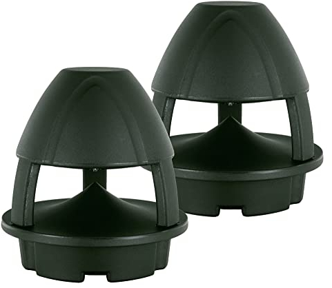 McGrey WPL-660GN BT, Paire d'enceintes extérieures 360°, 2 Voies, Bluetooth 10m, Son 360°, résistantes Eau/UV (IP56), Couleur Verte, idéales pour Jardin.